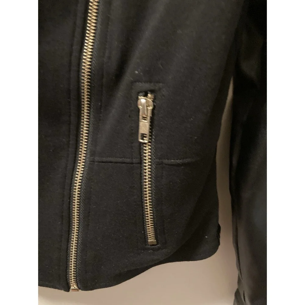 Star Wars Moto Jacket Black Rebel Faux Leather Zip Front Sz M - Picture 3 of 11